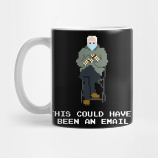 Bernie Sanders Mittens Sitting Inauguration 8 Bit Meme Mug